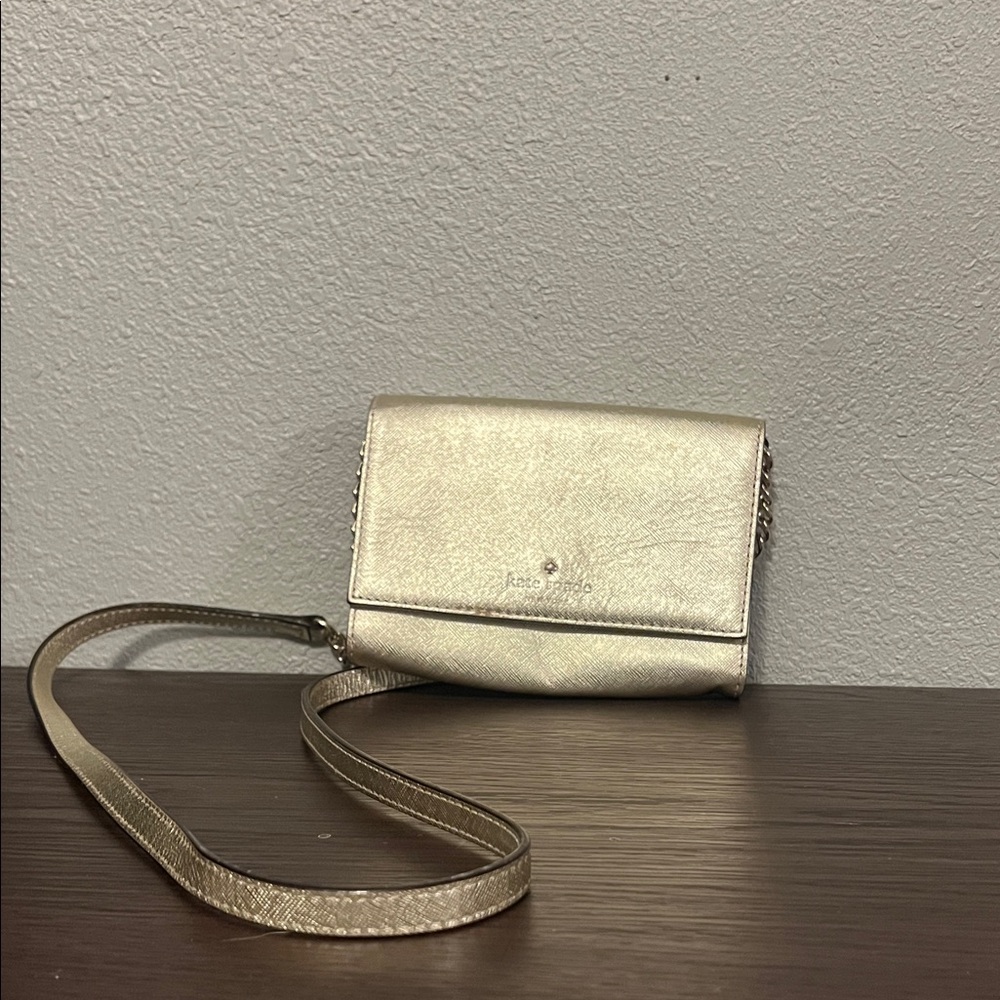Kate Spade Metallic Gold Crossbody Bag